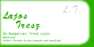 lajos tresz business card